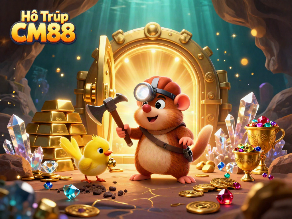 Engage with Hỗ Trợ CM88 as a treasure hunter mole and canary find hidden riches in an exciting virtual casino world.