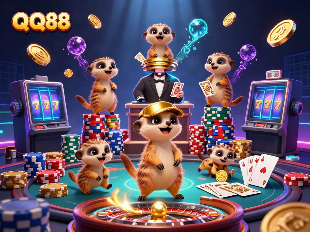 Participate in exciting games at QQ88 casino featuring engaging meerkat characters and dynamic gaming elements