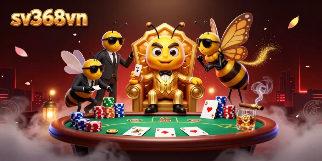 Win big at sv368vn with the vibrant bumblebee mob boss and poker action!