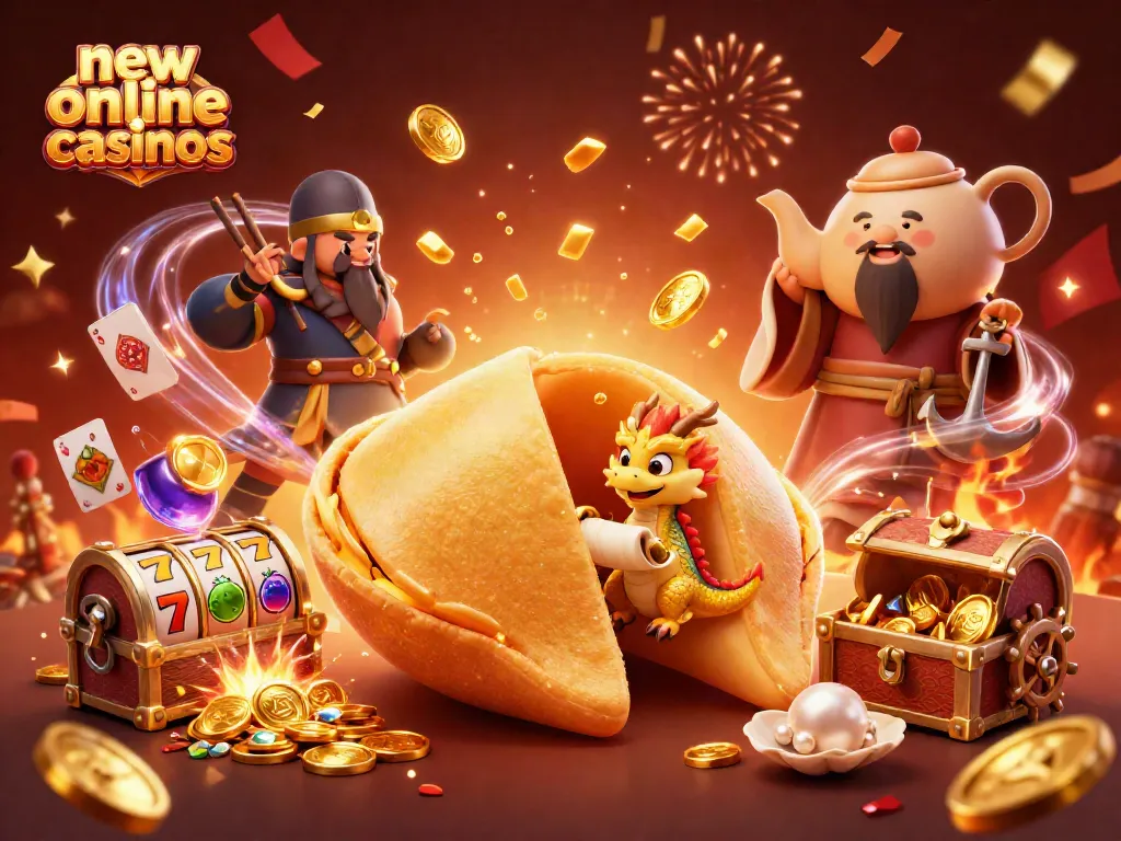 Play thrilling games at new online casinos with vibrant golden themes and exciting elements.