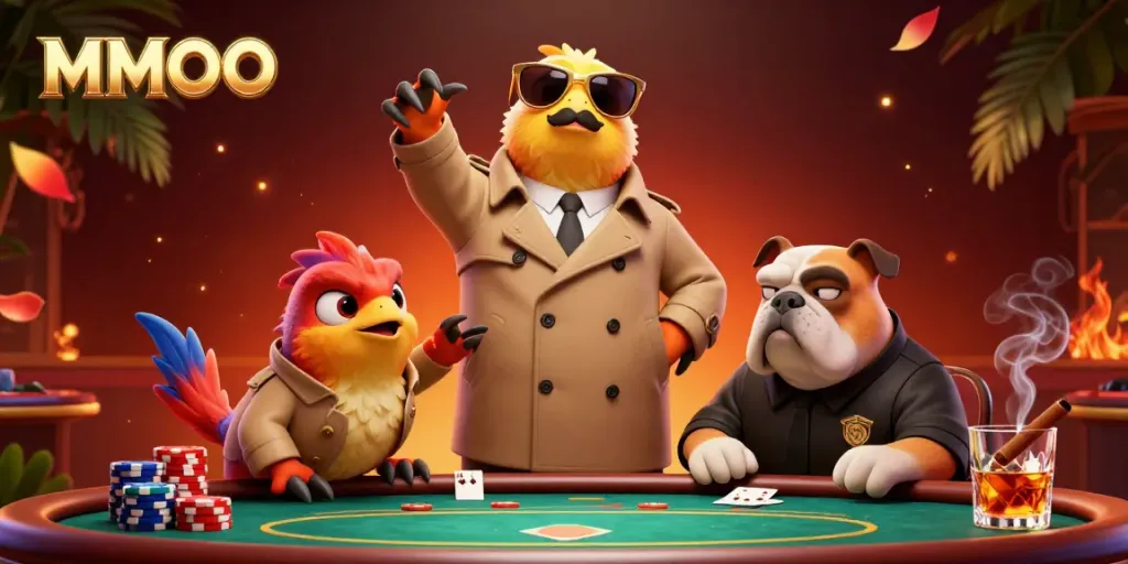 Experience the excitement of MMOO as cartoon raptors in disguise attempt to enter a VIP casino lounge.