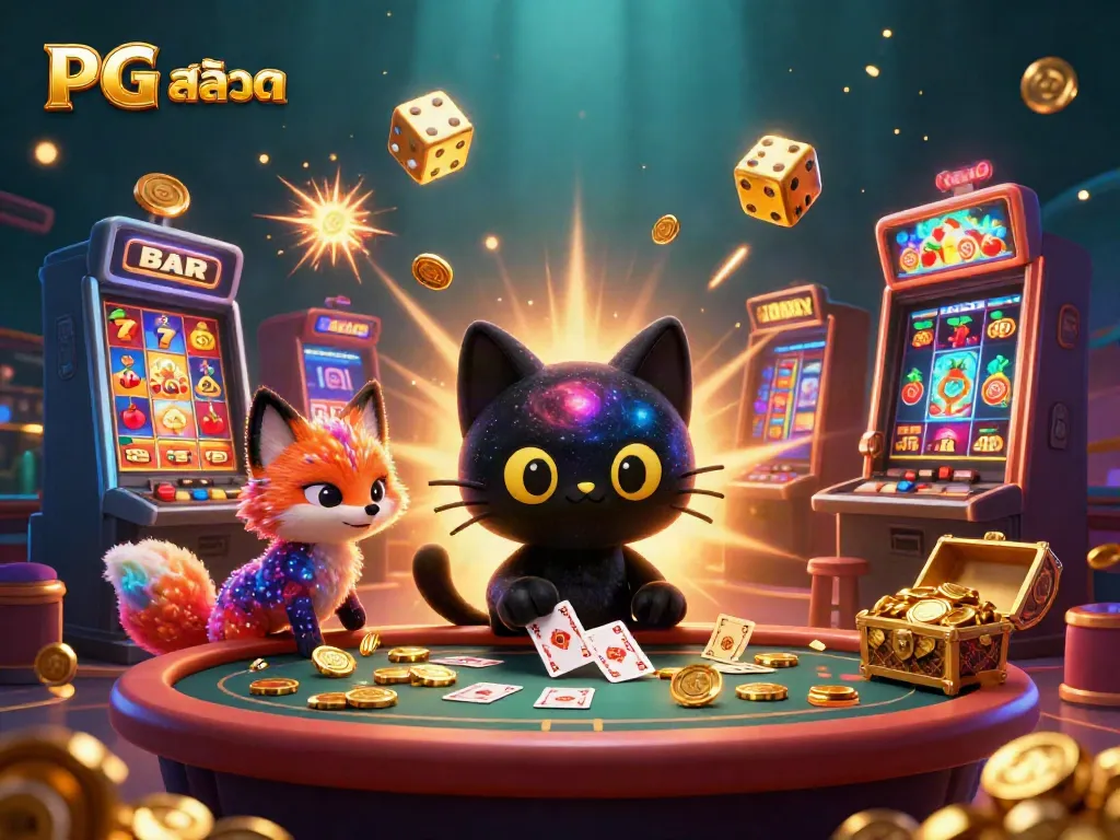 Experience exhilarating thrills with PG สล็อต in a vibrant cosmic casino scene full of excitement and winning potential.