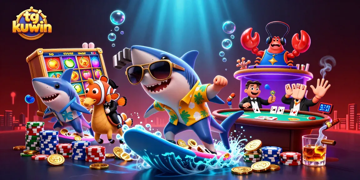 Experience thrilling gameplay at tại kuwin with vibrant 3D illustration of gambling action featuring colorful slot elements.